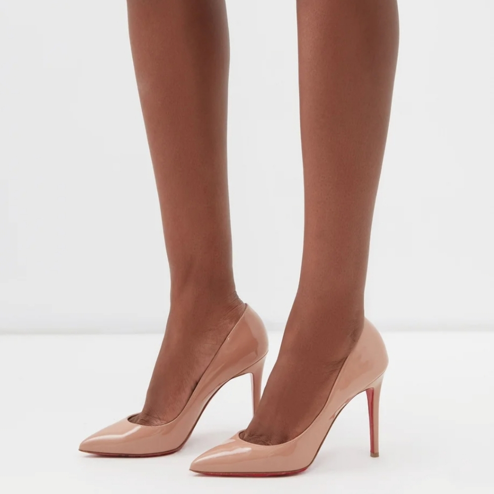 Christian louboutin nude pigalle 100 patent size 38.5